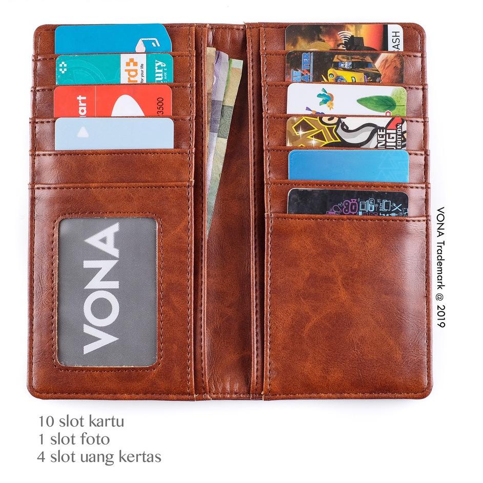 ♠ VONA Dompet Pria Panjang Kulit Pu - Hunter ☉