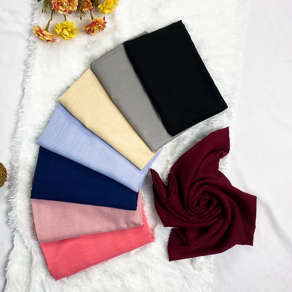 (HIGH QUALITY) HIJAB BELLA SQUARE Pollycotton Premium SEGIEMPAT PARIS POLOS AZARA