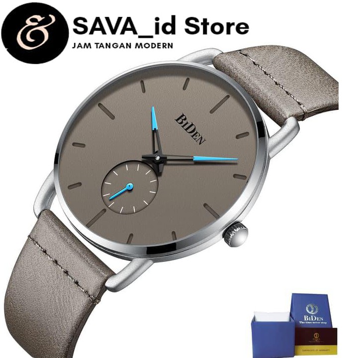 jam tangan BIDEN pria Simple business fashion sports mesh watch