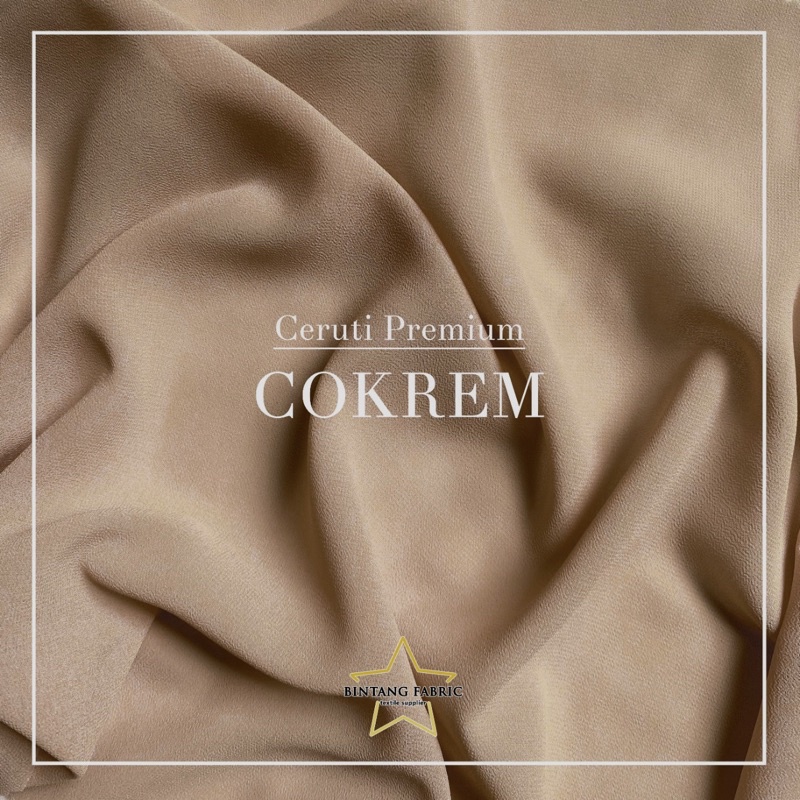 Bahan Kain Ceruti Ceruty Baby doll Premium 1/2 meter-Cokrem