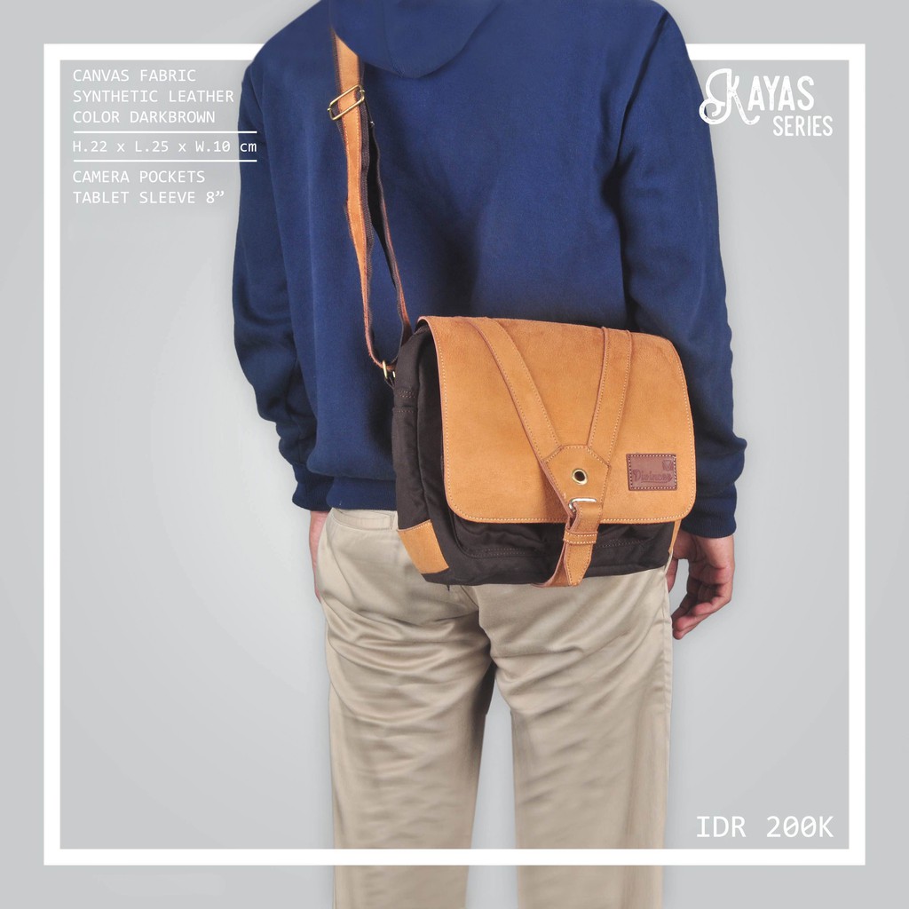 Tas Selempang Kanvas Divinces Kayas