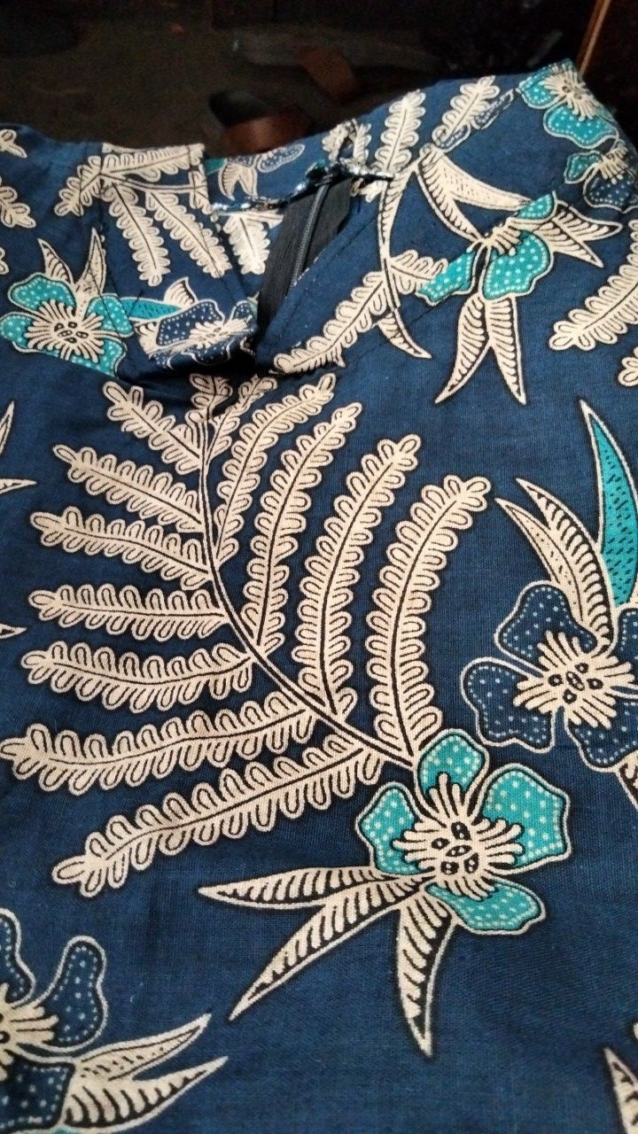 Tey-17 Batik Wanita Asj Sa Hrb026 Kenongo Kemeja Tosca Pendek