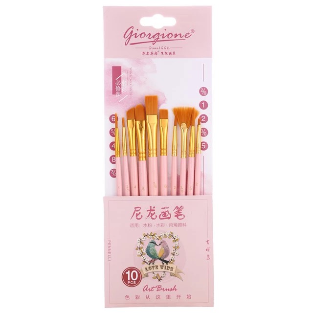 Kuas Lukis - Giorgione Brush Set G-188 Bird Series 10 pcs