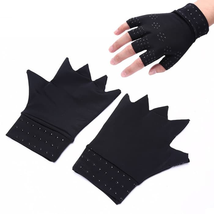 Sarung Tangan Terapi Magnetic Therapy Gloves support Hand HITAM