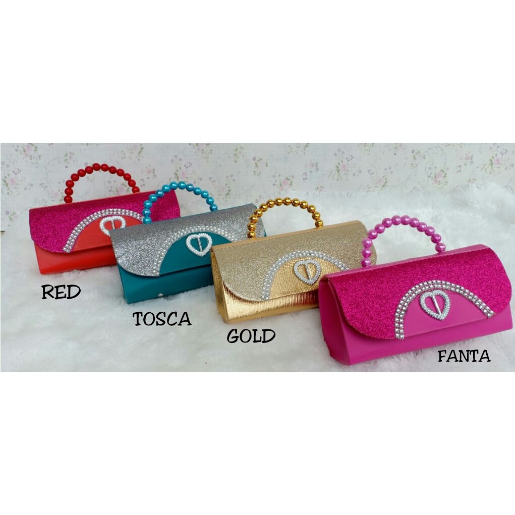 Tas Pesta Wanita Clutch tas glitter kondangan