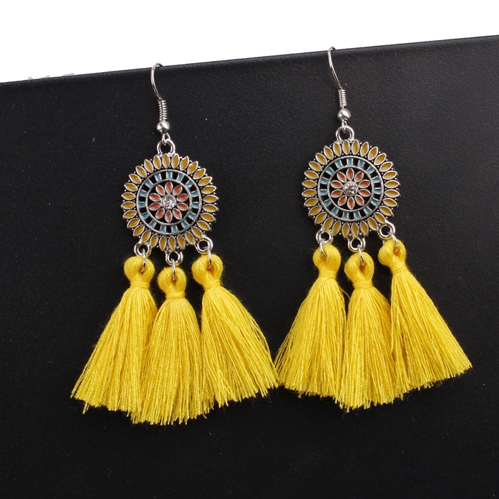 Bohemian fashion rumbai anting-anting perempuan kreatif tata surya paduan anting-anting Eropa dan Am