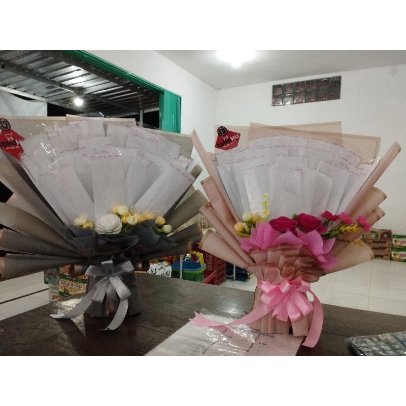 

buket uang kosongan kertas cellophane