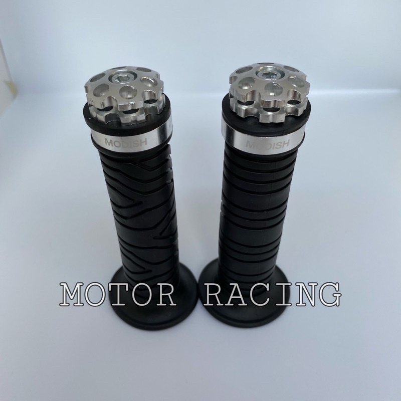 HANDGRIP GRIP KARET EMPUK + JALU STANG CNC RING BISA UNTUK SEMUA MOTOR