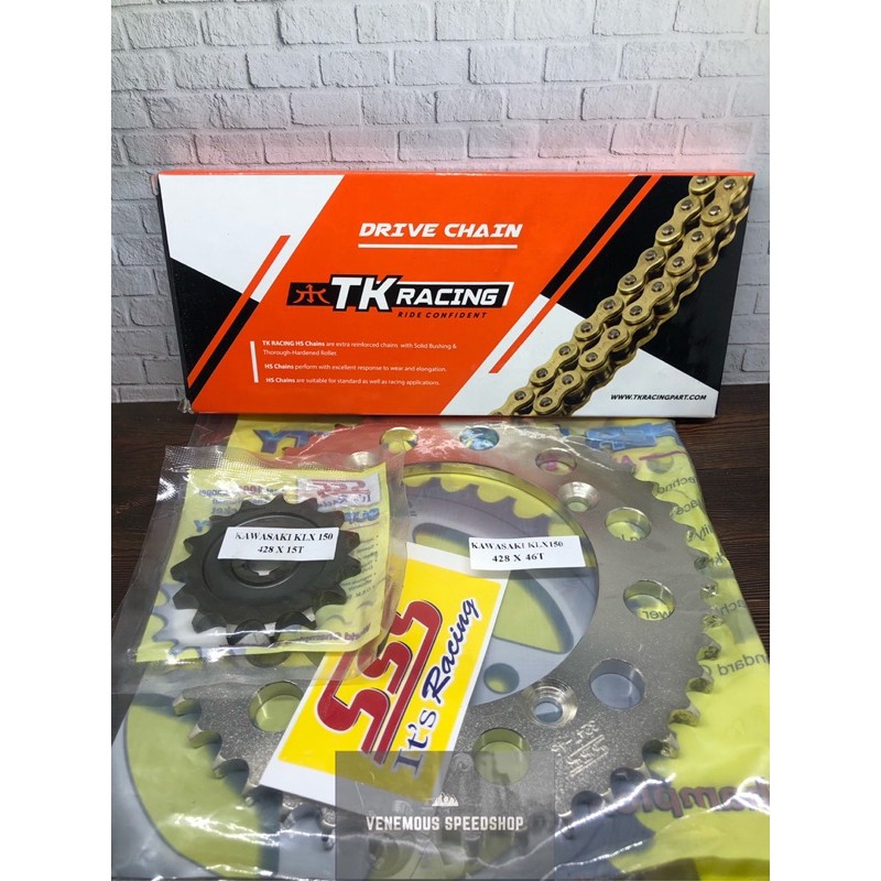 Gearset SSS 428 Rantai TK Racing KLX
