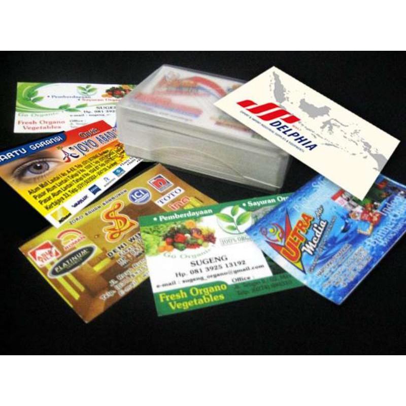 Jual Kartu Nama + Box Isi 100pcs Bahan Art Paper 260gram | Shopee Indonesia