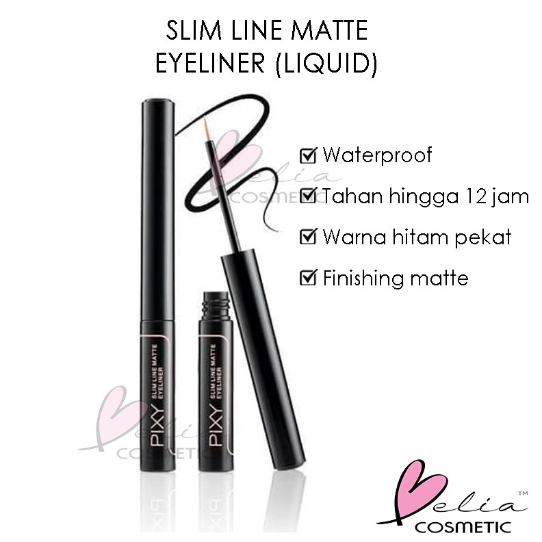 ❤ BELIA ❤ PIXY Eyeliner Pen EYE Liner Liquid | Intense to Last eyeliner spidol Slim Line Matte cair