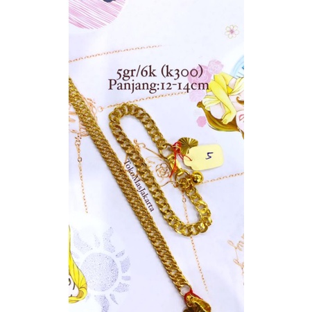 Gelang emas Rantai isi (anak)//6k//5 GR