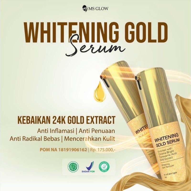 Whitening gold serum 24k ms glow / serum gold ms glow / serum gold msglow / serum ms glow / serum wh