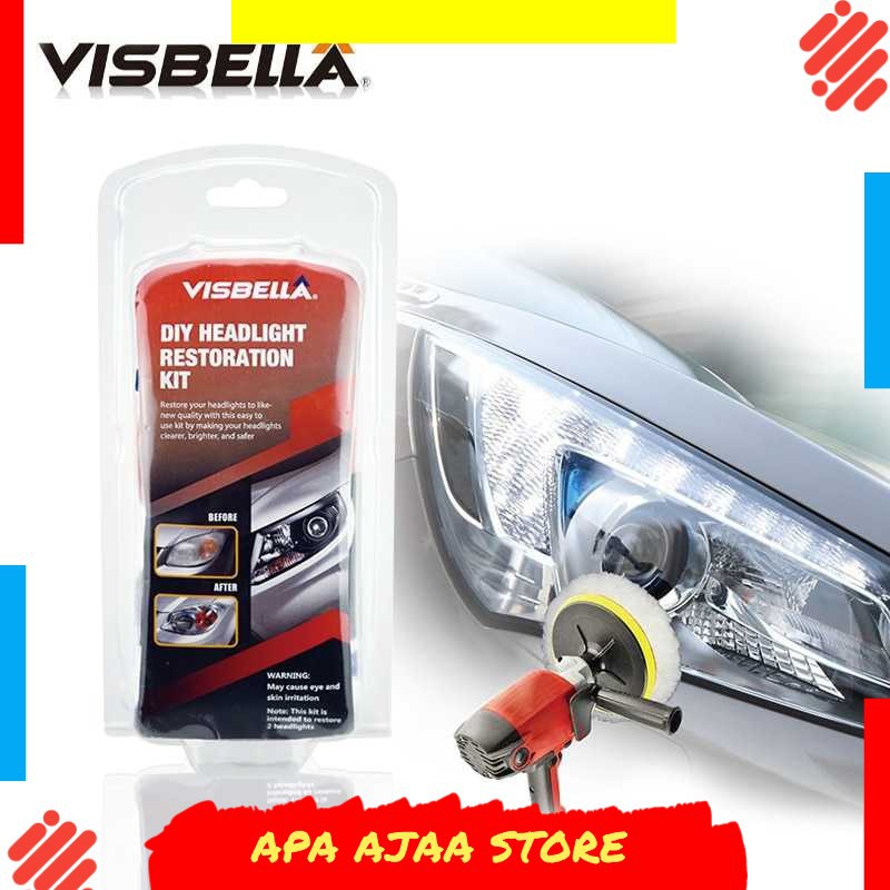 Hot Promo ! Visbella Pembersih Lampu Mobil DIY Headlight Restoration Kit - SKG-292