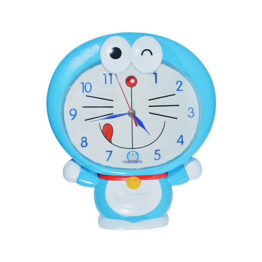 Jam Dinding Anak Doraemon Keropi Minion 37cm Sweep Movement Free Baterai