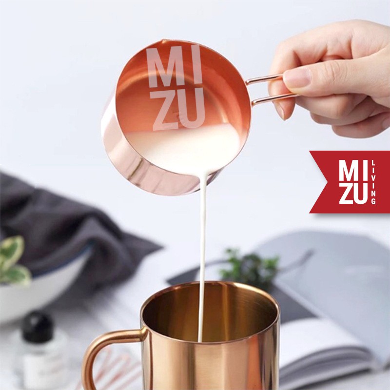 MIZU MISURINI ROSE GOLD 4in1 Set Measuring Cups Sendok Takar Emas Stainless Steel BPA-Free