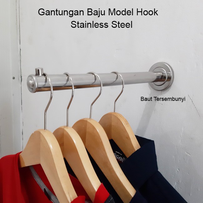 Gantungan Baju Hook 28cm Stainless Steel