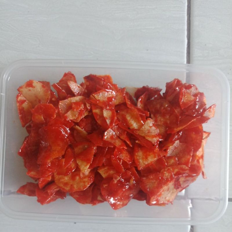 

Keripik singkong balado manis-pedas