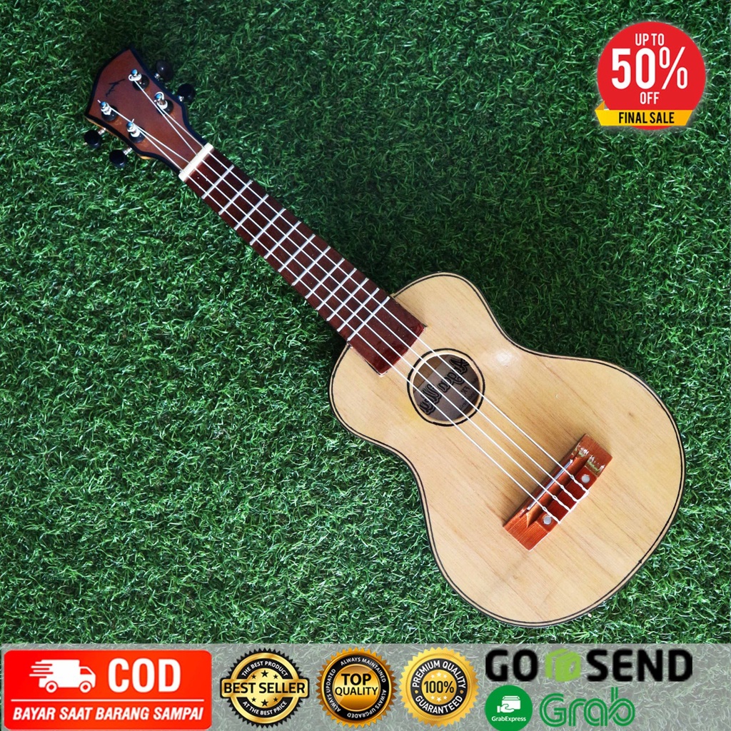 Promo Murah Ukulele Pare kencrung kentrung pare gitar kecil untuk anak motif bulat