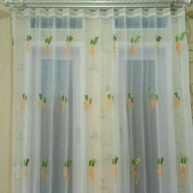 Vitrase Gorden puring Dalaman Gorden Bordel motip Tulip