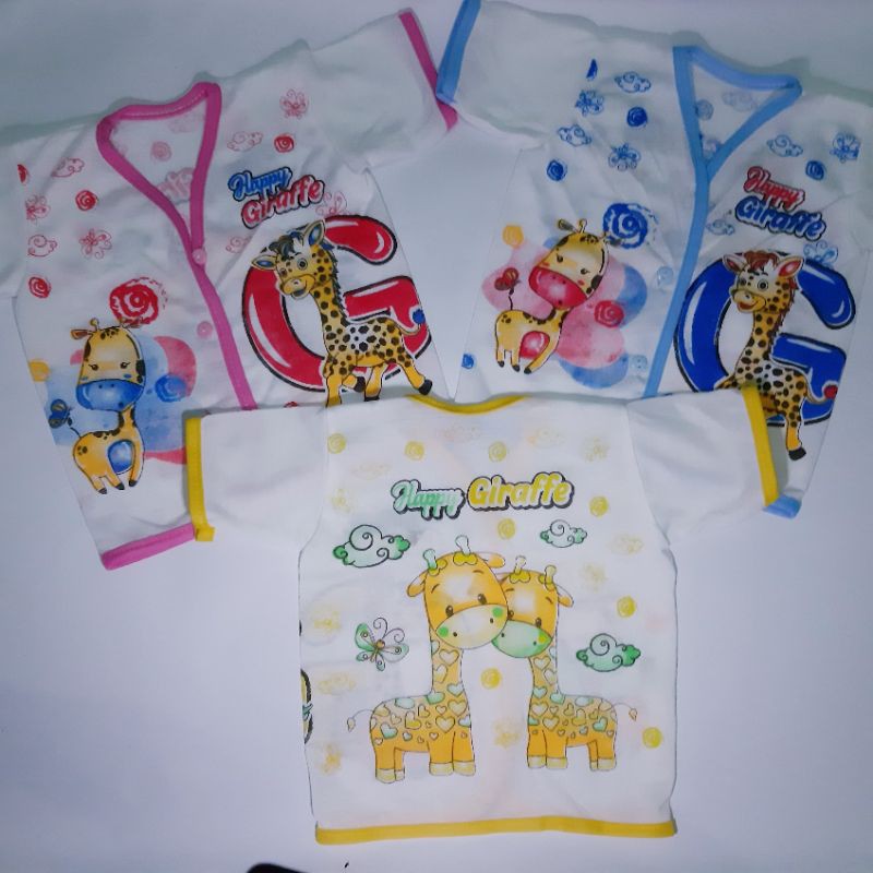 baju bayi lengan pendek motif 0-6 bulan newborn laki perempuan atasan perlengkapan bayi baru lahir