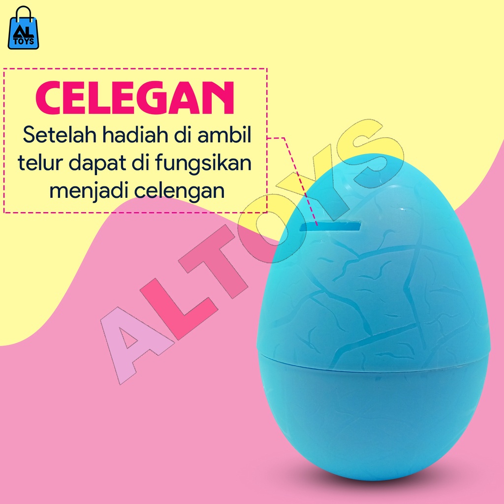 Mainan Surprise Egg Shockers Ball Jumbo / Telur Dino / Bola Surprise / Mainan Kapsul Kejutan Berhadian Dino dan Boneka