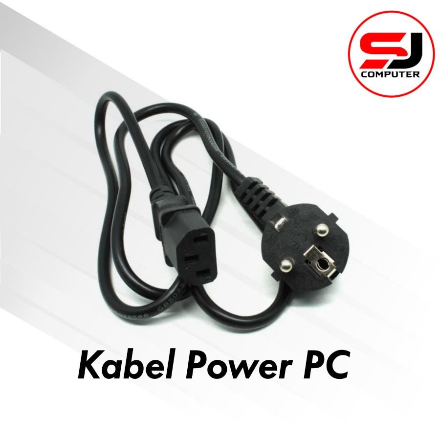 Kabel Power Supply PC Komputer CPU UPS Adaptor Monitor 3 Lubang Gepeng