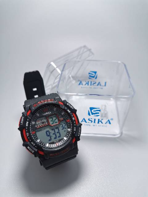 Jam tangan digital Pria Sporty water Resist Lasika 608