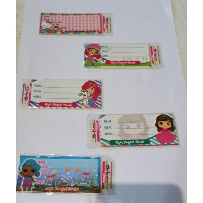 

STIKER BUKU ANAK ( NAMA, MAPEL)