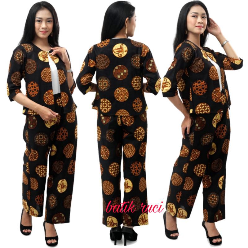 Batik Wanita | Setelan Batik | Kulot Batik | Bolero Batik | Outer Batik MODERN
