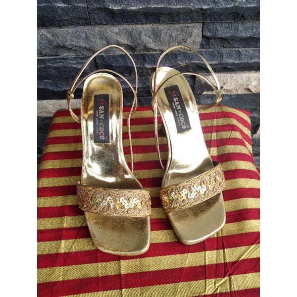 Preloved - Gold Glitter Heels "San Coco"
