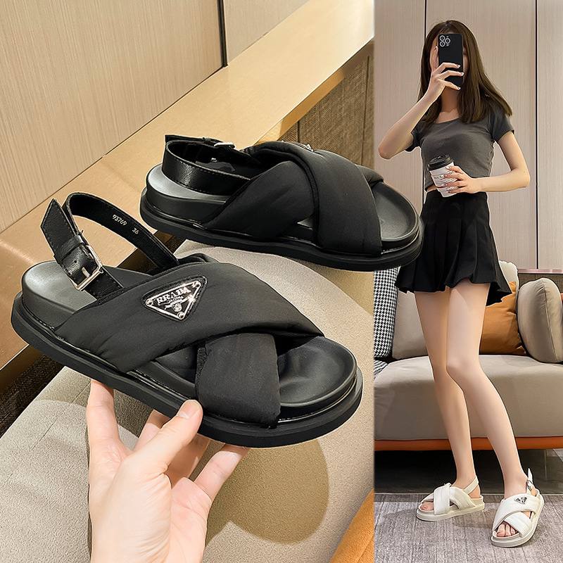 10490 Sandal Tali Wanita Sendal Gunung Flat Shoes Import