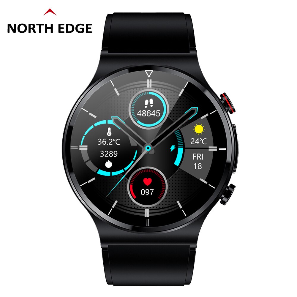 NORTH EDGE NX88 Smart Watch ECG PPG Rate Blood Pressure Sensor