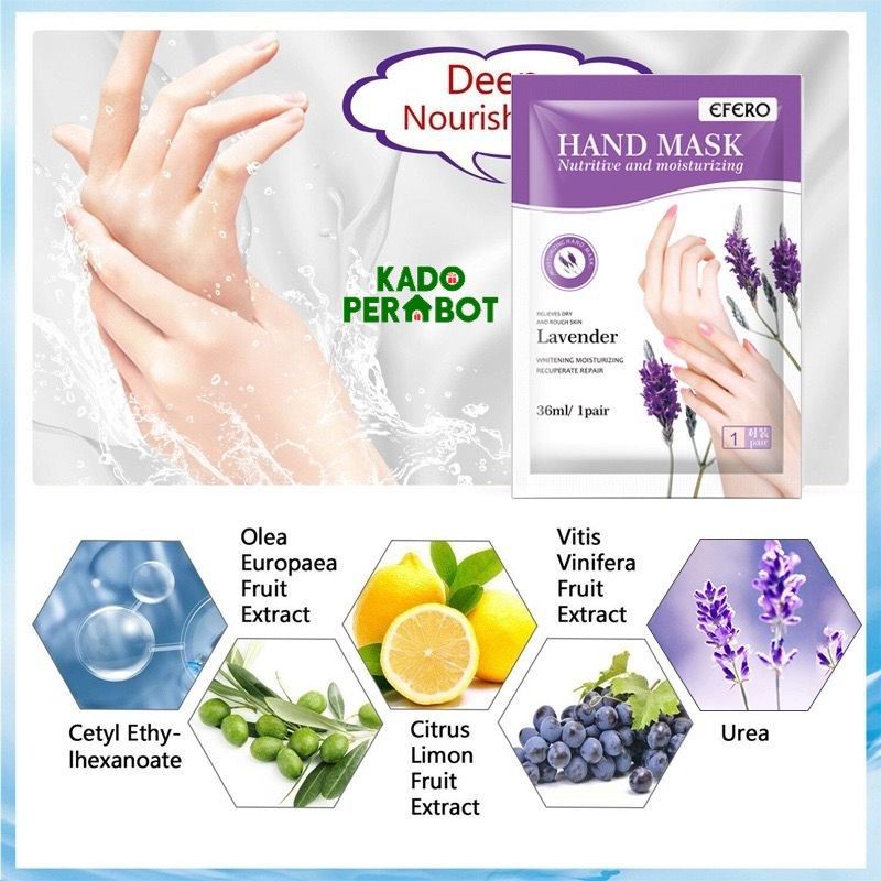 efero hand mask - masker penglupas kulit kaki - masker kulit kaki