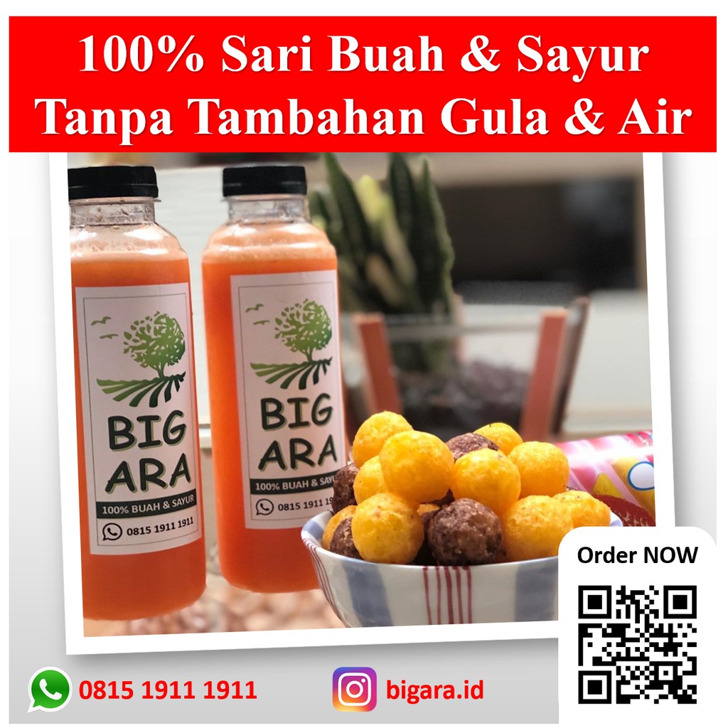 

Big Ara Cold Pressed Juice Jus Murni Buah Sayur Press 100% Buah & Sayur Minuman Segar BIGARA