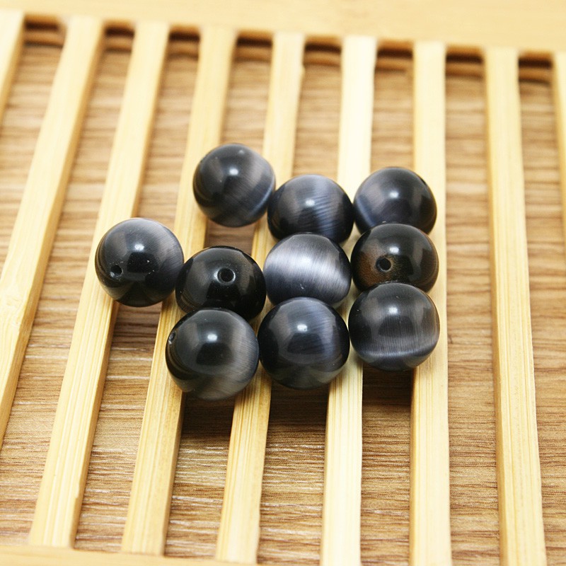 Cat Eye Beads Round Glass Dim 10Mm