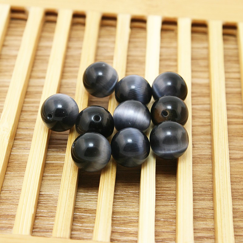 New 10 PCS/Lot 10 MM 9 Colors Available round glass Cat Eye Beads Loose Spacer Beads For Clothing Craft Making Accessories