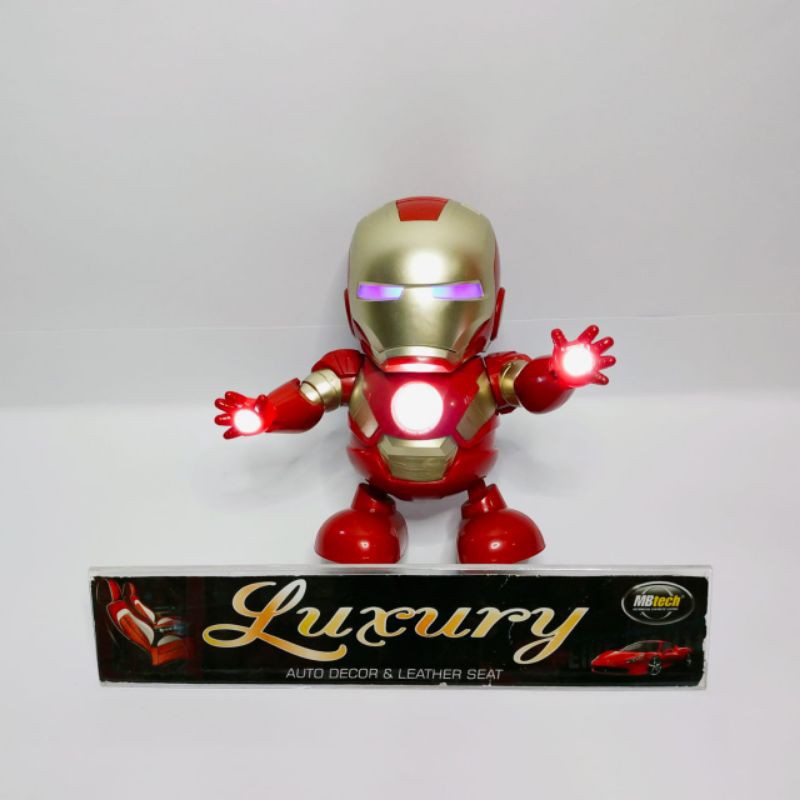 Music Hero smart dance Robot Ironman ultraman with music and led light