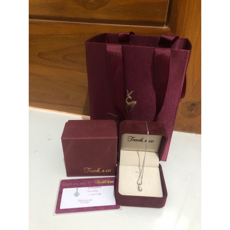 Frank & co liontin kalung necklace berlian