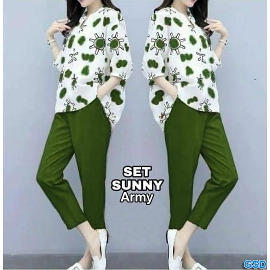Setelan Sunny/Pakaian Rumahan Wanita/ setelan Baju Dan Celana Wanita - ARMI