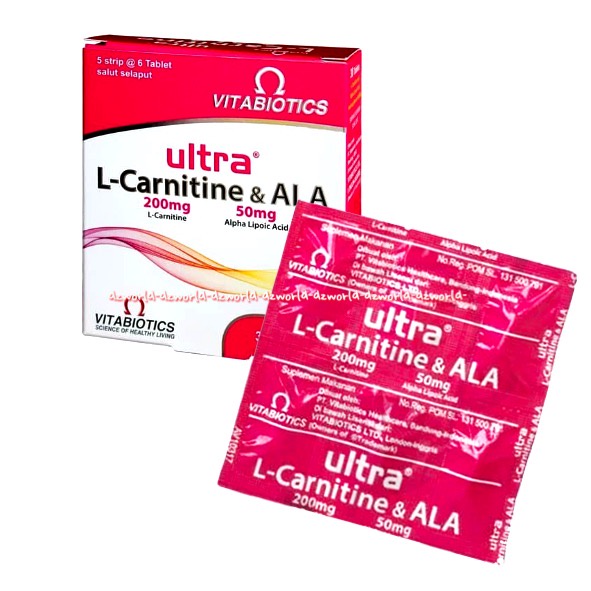 Vitabiotics Ultra L-Carnitine &amp; Ala 30tablets Suplemen Nutrisi Untuk Pembentukan Otot dan Kesehatan Otak Vita Biotics