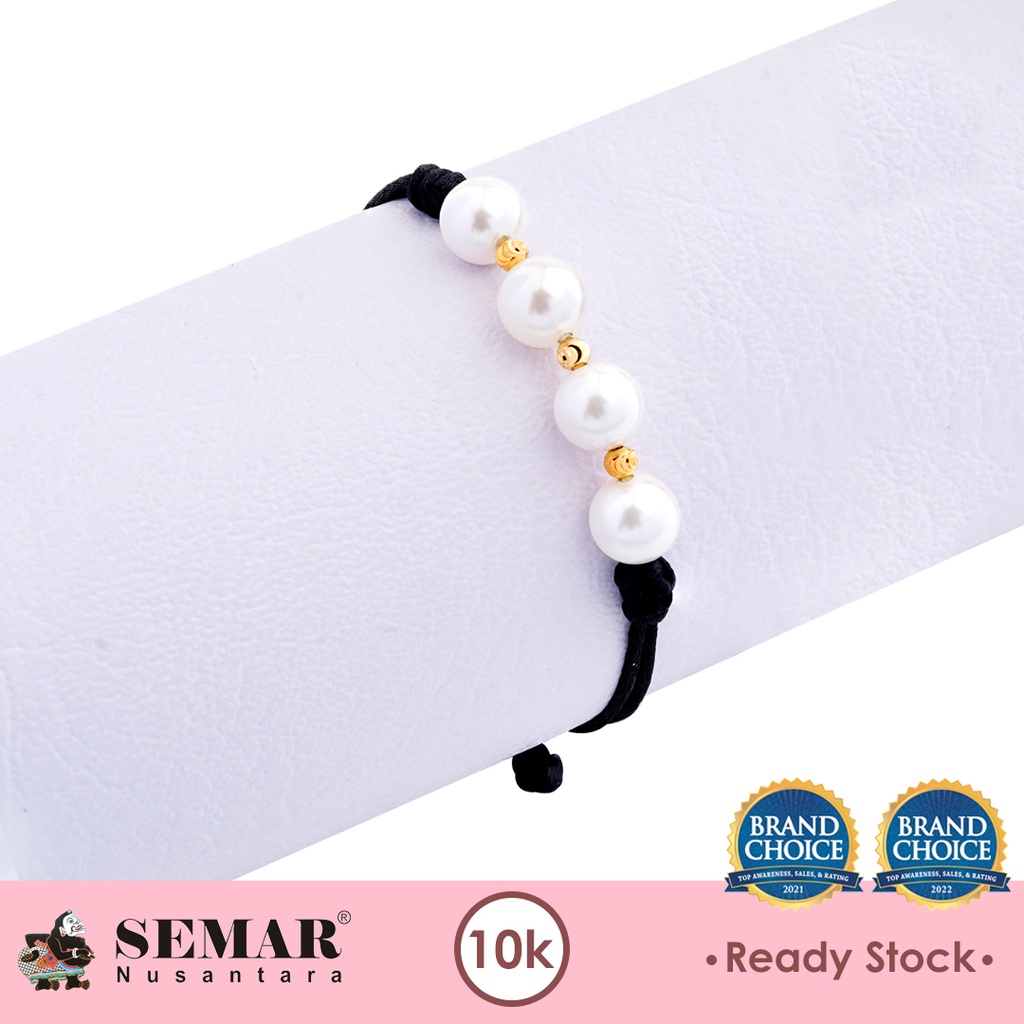 Gelang Emas Tali Pearl Jazlyn Gold 10K Semar Nusantara