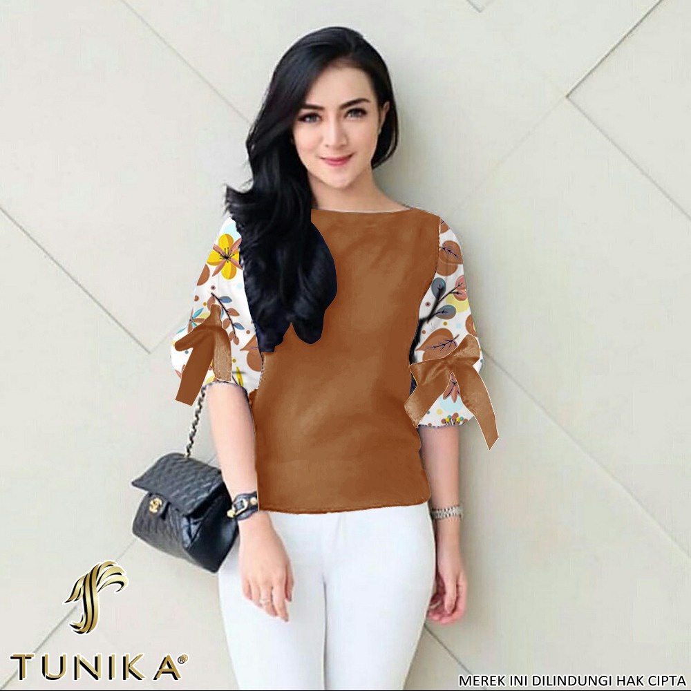Baju Atasan Wanita - Blouse Jumbo - Baju Blouse Wanita - Bowa 005 - Lexoir-Bowa 005 Cappucino