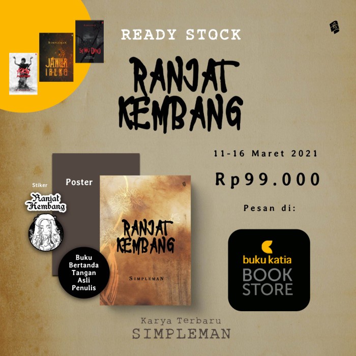 

DISKON SPESIAL RANJAT KEMBANG - SIMPLEMAN TERMURAH