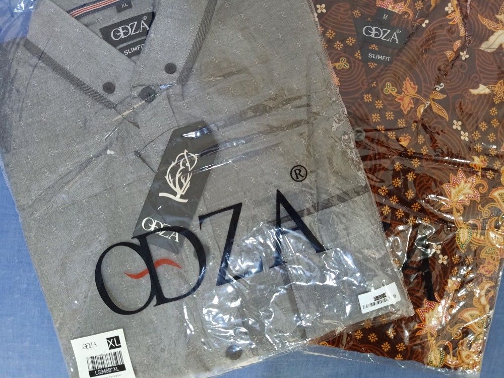 Odza Baju Kemeja Batik Slim Fit Lengan Panjang Hem Batik Fashion