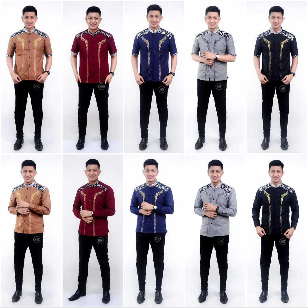 Baju Koko/Coco Bordir Pria Dewasa Lengan Panjang Dan Pendek Terbaru