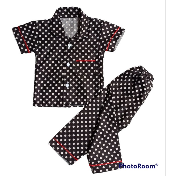 Piyama anak motif lengan pendek baju tidur anak laki laki perempuan pashion tidur anak baju anak sehari hari pakaian anak baju anak murah