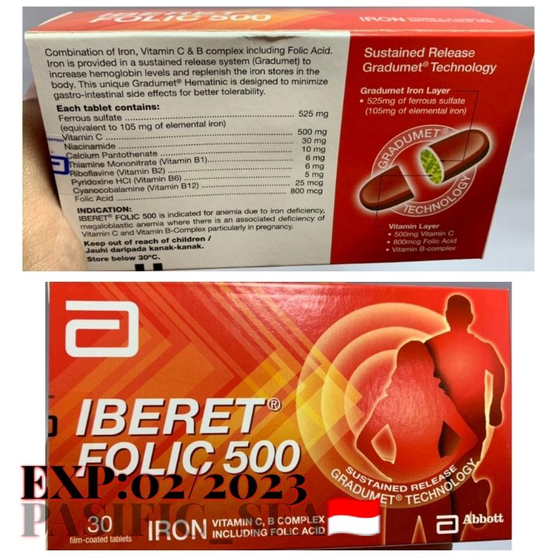 Jual Iberet Folic 500 Indonesia Shopee Indonesia