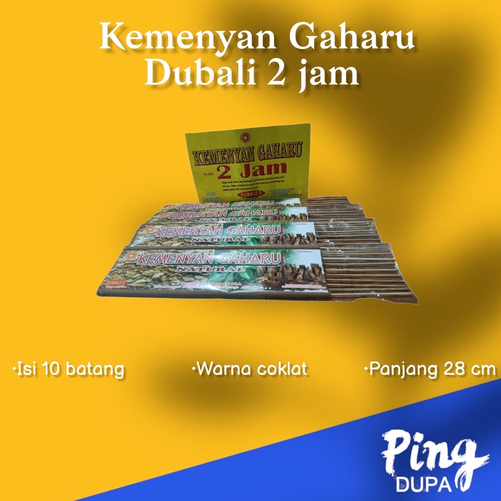 Dupa Kemenyan Gaharu Dubali 2 jam Hio Menyan Kayu Agarwood isi 9 Batang Buatan Tangan Pengrajin Bali