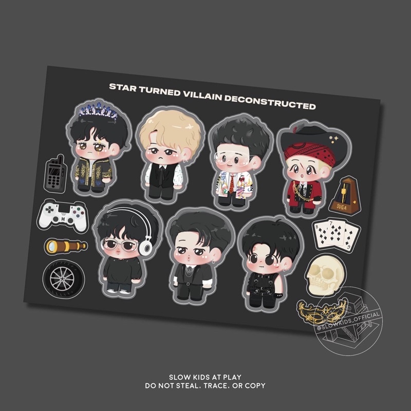 

STAR TURNED VILLAIN GLITTER STICKER SHEET